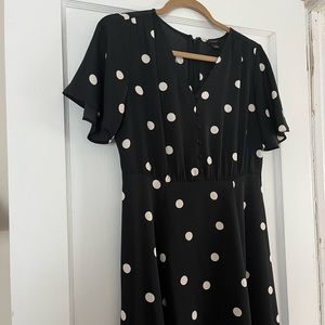 Ann Taylor Factory polka dot midi dress.